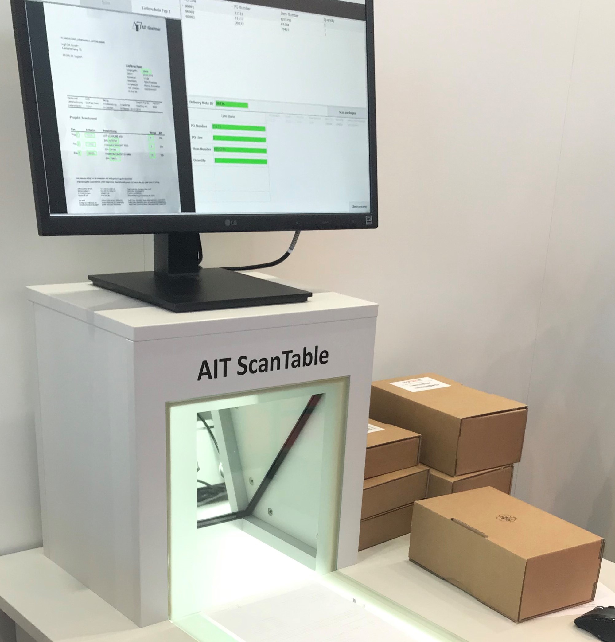 AIT ScanTable automatisierte Lieferscheinerfassung