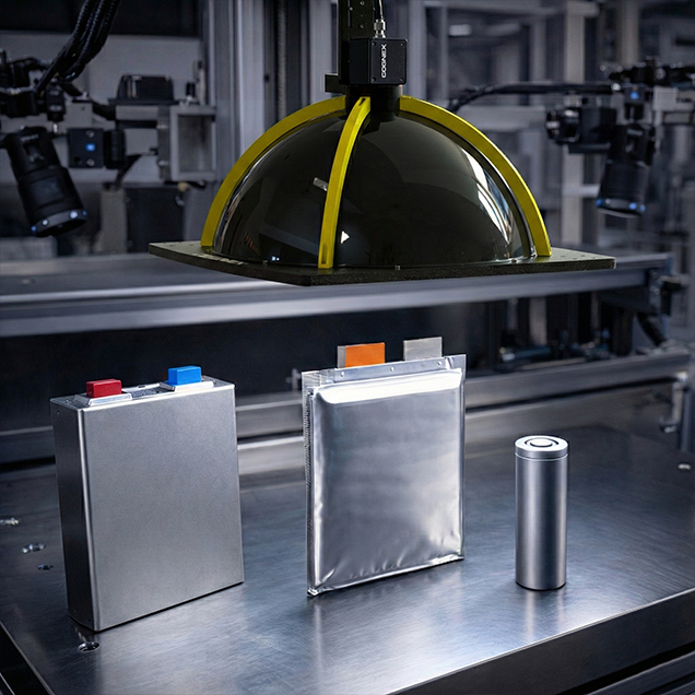 Cognex trevista DOME mit prismatischer Batteriezelle, Pouch-Zelle und Rundzelle