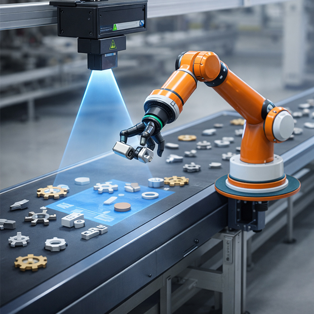 Bild zeigt Roboter mit Conveyor Tracking Smart Lösung