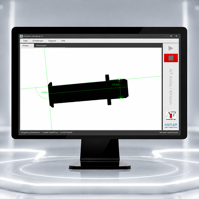 Screenshot der AIT Aivios Software auf Monitor