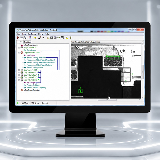 Monitor mit Cognex VisionPro Software